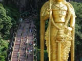Bir Hindu tapınağı olan Batu Mağarası'nda sizi savaş ve zafer tanrısı Murugan karşılıyor.